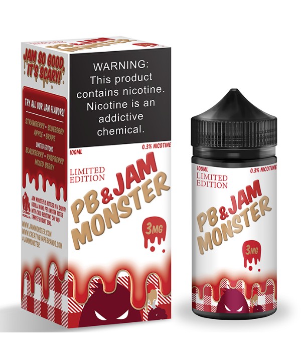 Jam Monster - PB & Jam Strawberry 100ml (Limited Edition)