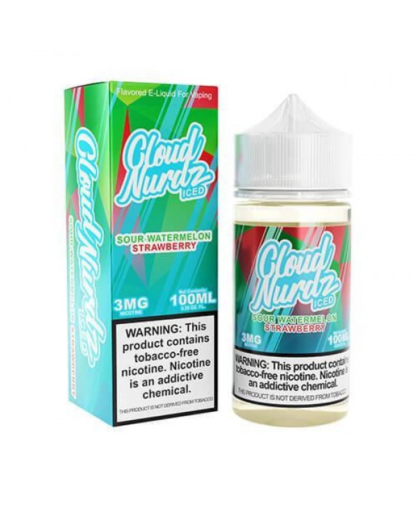 Cloud Nurdz - Sour Watermelon Strawberry Iced 100ml